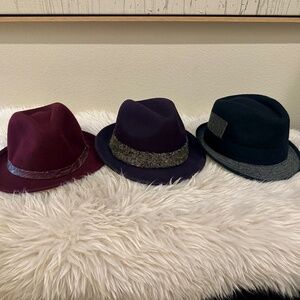 Three Fedoras by Lucky Brand, Jessica Simpson & Halogen
